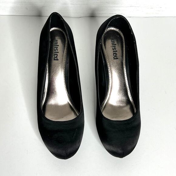Unlisted Flawless Platform Heels Black Silver Shoe Size 10 - Picture 3 of 8